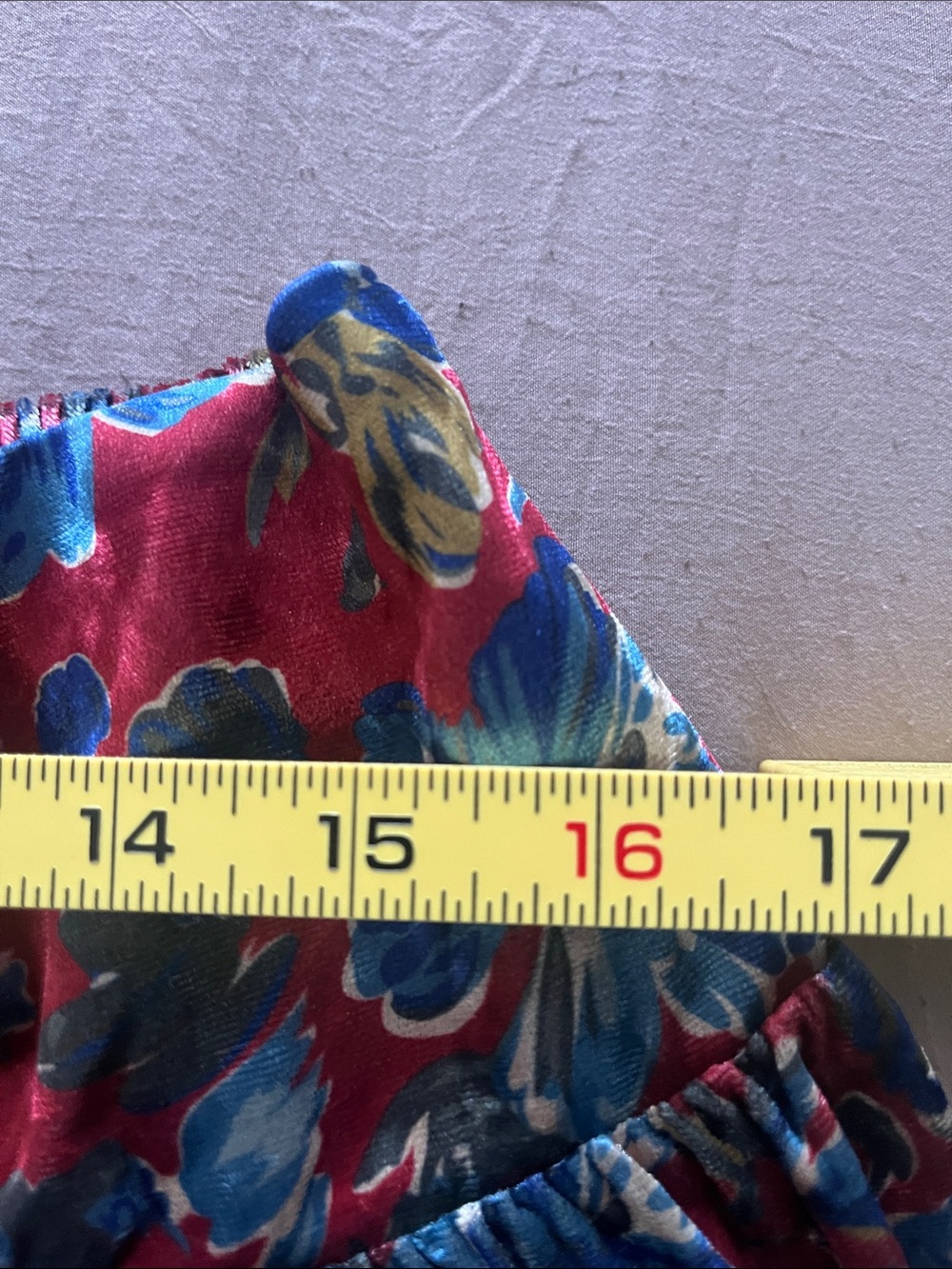 Natural Life Lisa Velvet Maxi Skirt - Red Blue Floral - Picture 8 of 12